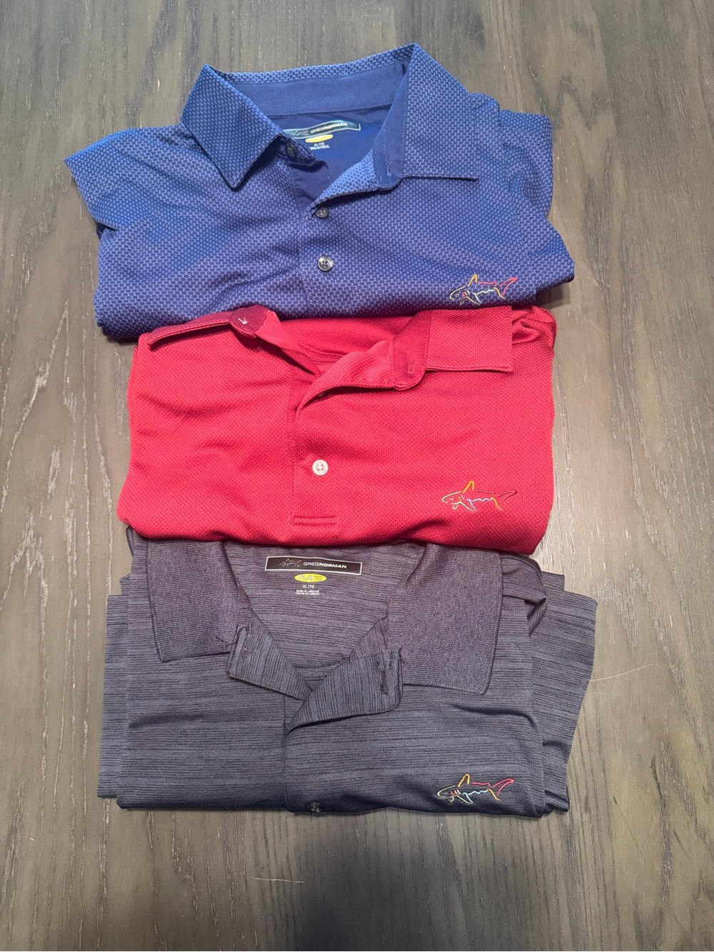 3 Greg Norman polos